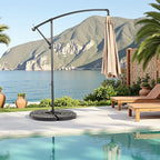 Lazyspace Freischwebender Sonnenschirm für den Außenbereich, 294 cm, winkelverstellbar für Gärten, Strände, Hinterhöfe, ohne Ständer